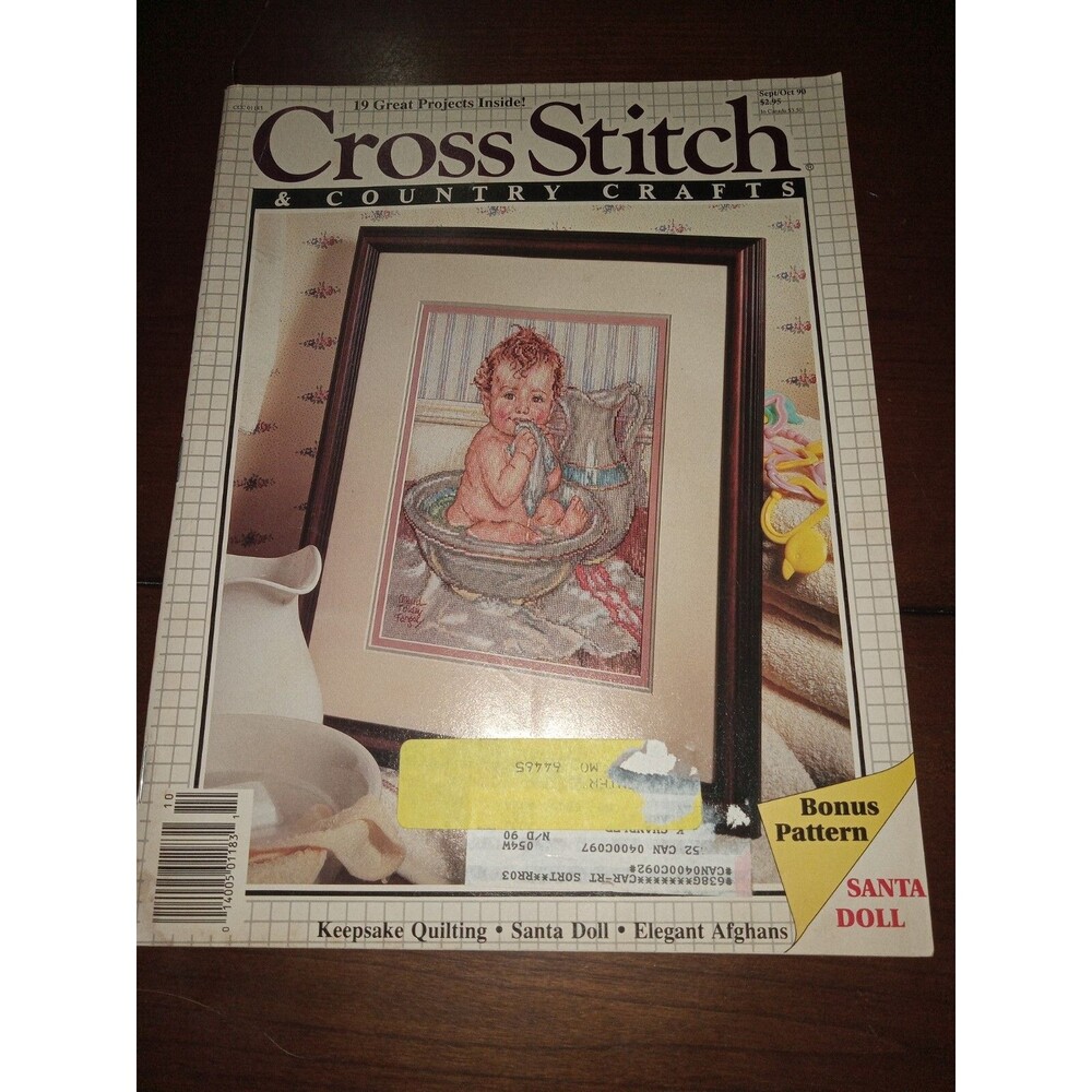 Cross Stitch And Country Crafts Magazine Sept/Oct 1990